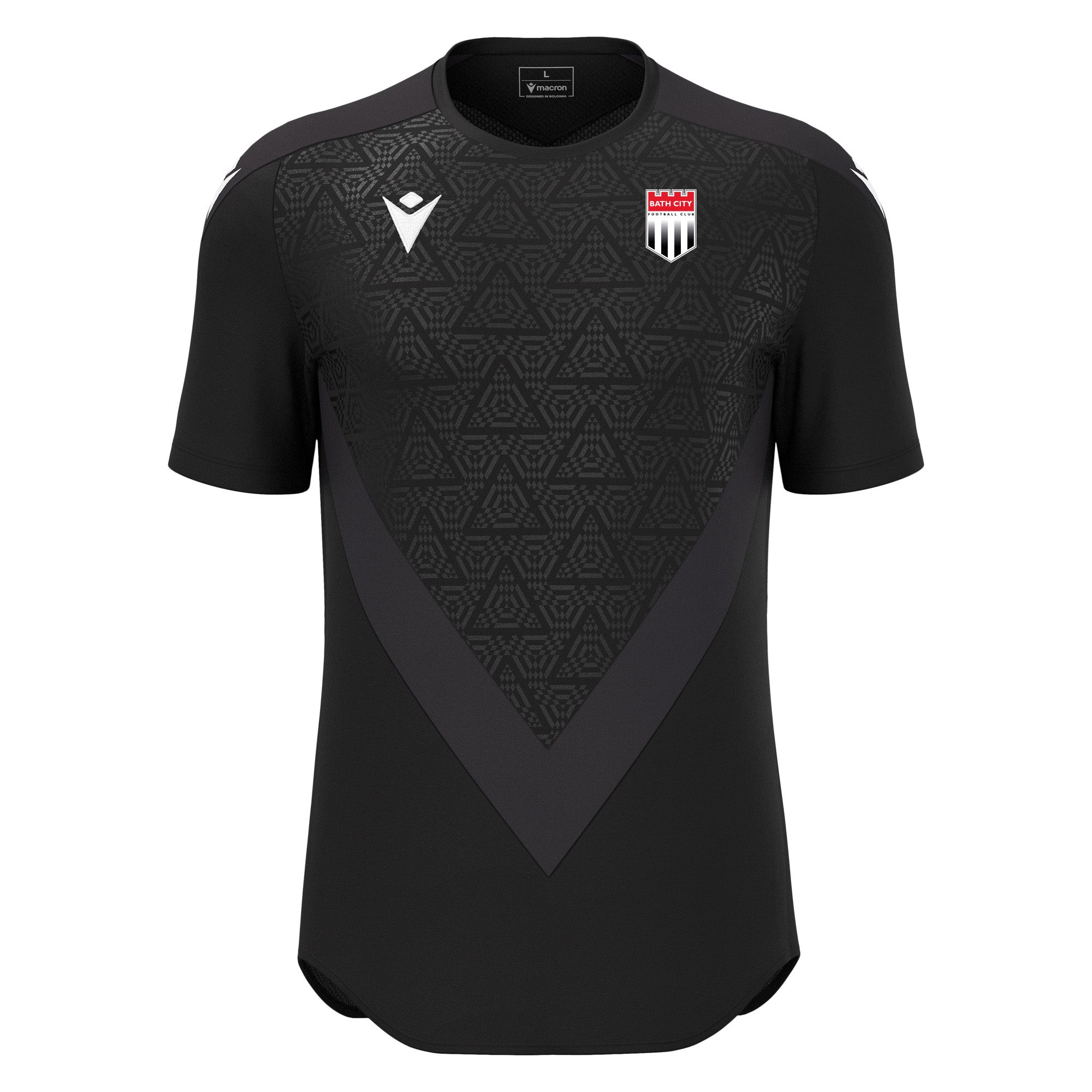 T-Shirt in Black - Macron Wisp Design