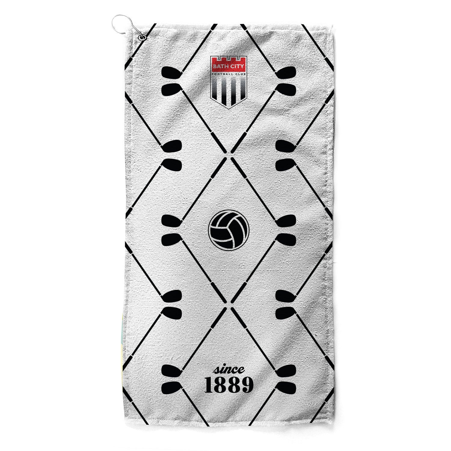 Bath City White Golf Towel