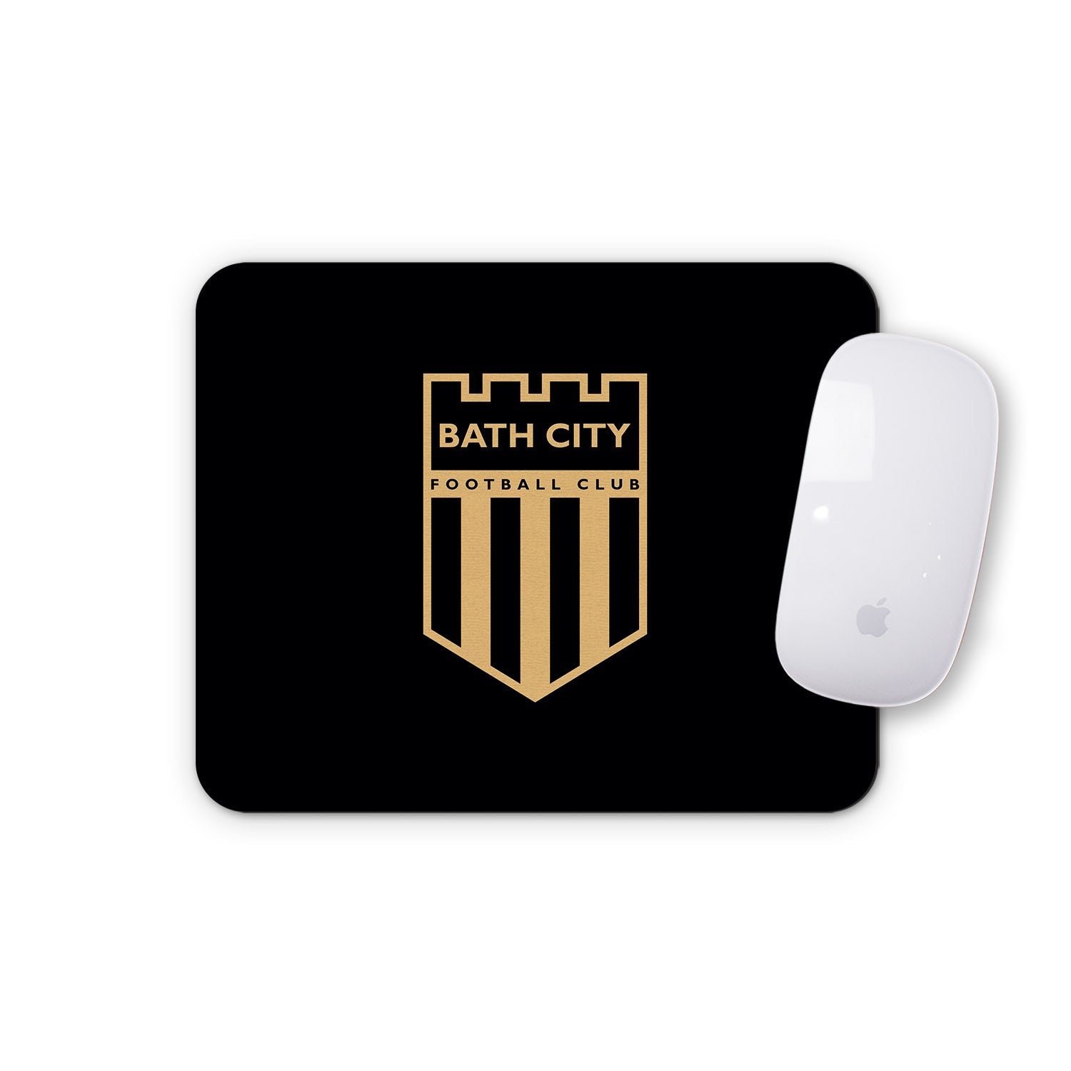 Bath City Black and Gold Crest Mouse Mat