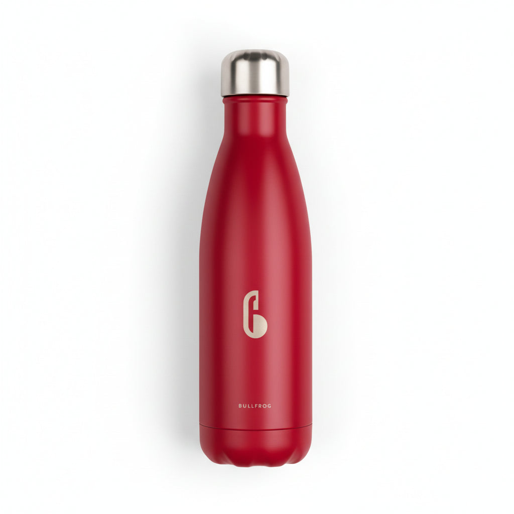 Bullfrog Stainless Steel Water Bottle in Red