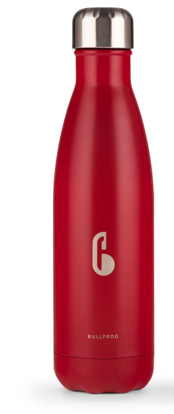 Bullfrog Stainless Steel Water Bottle in Red